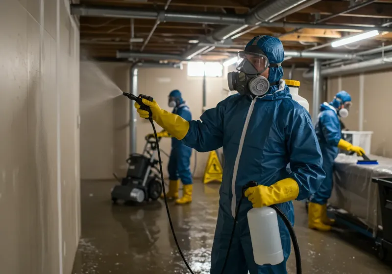 Basement Sanitization and Antimicrobial Treatment process in Snyder, OK