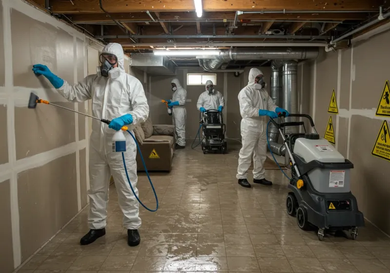 Basement Moisture Removal and Structural Drying process in Snyder, OK